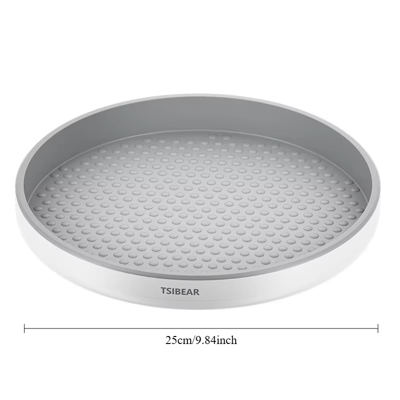 Organisateur de rangement rotatif pour épices, plateau de comptoir de cuisine, plateau rotatif à 360