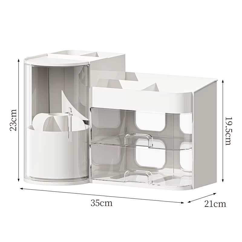 Boîte de rangement pour cosmétiques, commode de bureau, grande capacité, pour soins de la peau, roug