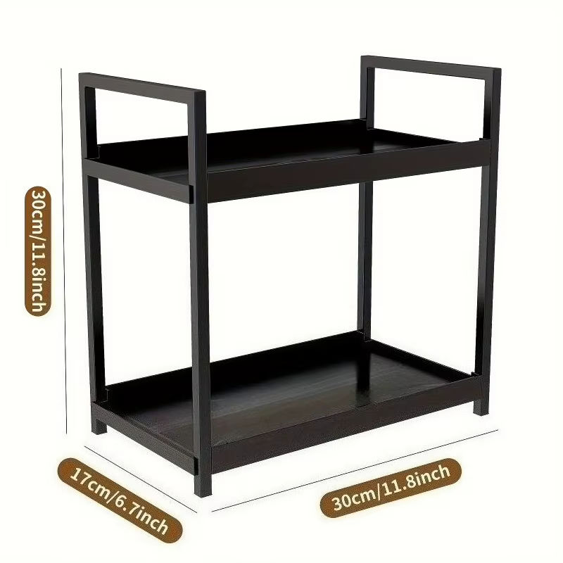 Double support de rangement de bureau, organisateur de cuisine, comptoir de salle de bains, étagère 