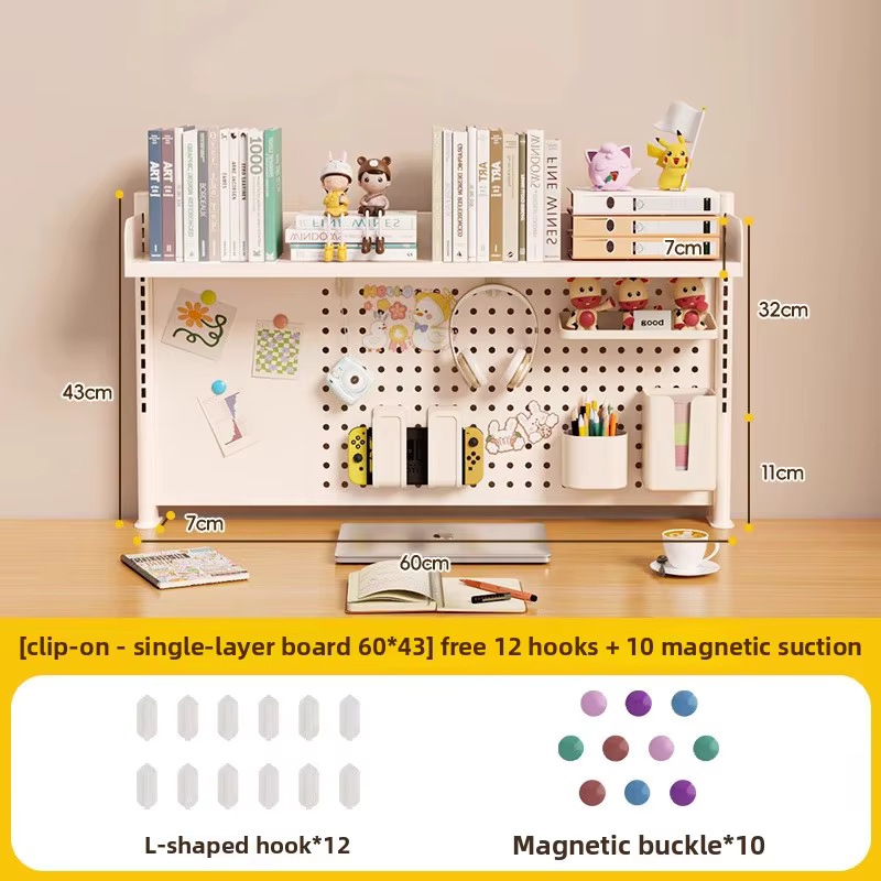 Étagère de rangement de bureau, support de finition de panneaux de trous de bureau