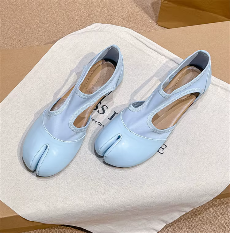 Ballerines Tabi pour femmes, sandales décontractées en tissu extensible, mocassins élégants de marqu