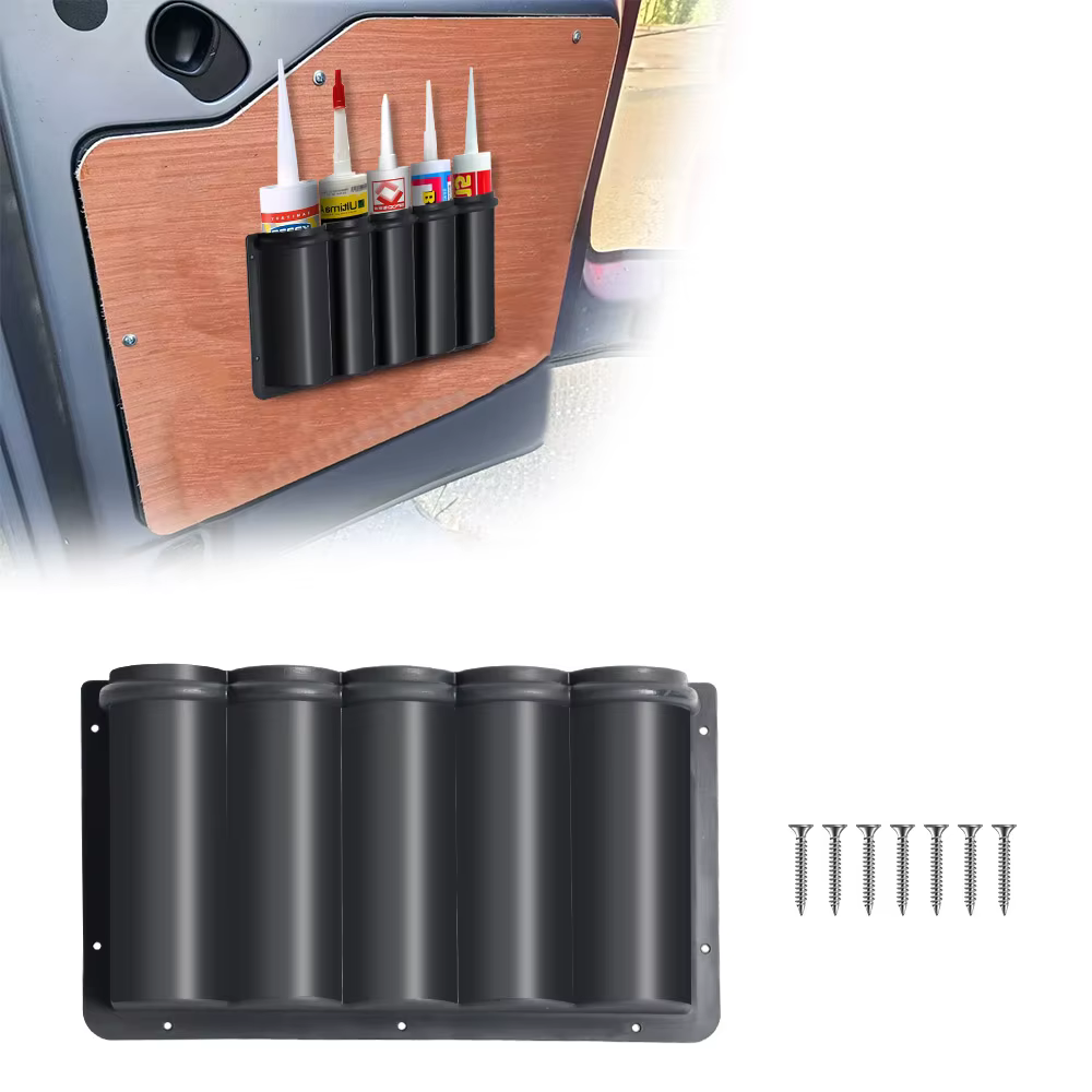 Boîte de rangement pour 5 tubes, organisateur de tubes de mastic silicone, de colle et de calfeutrag