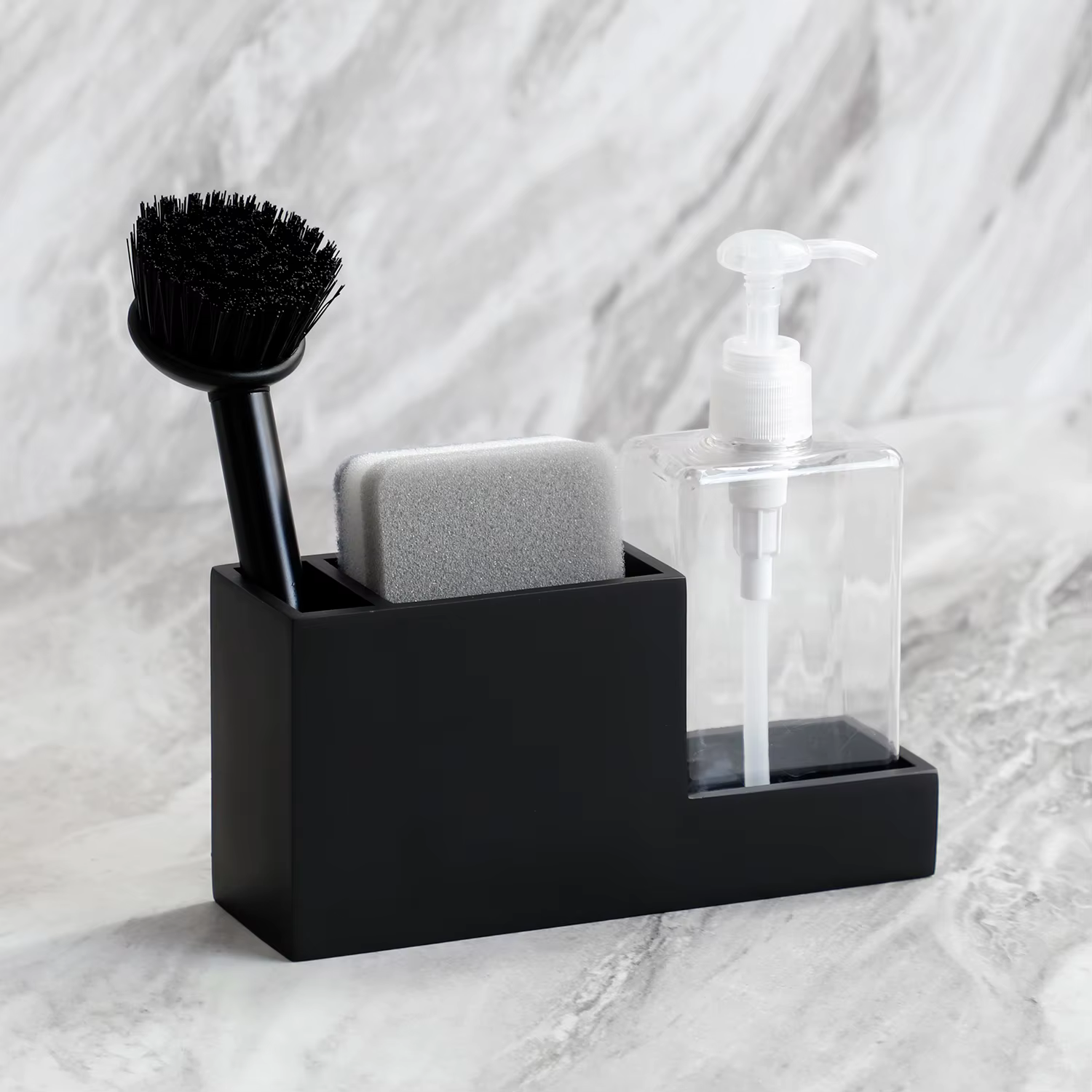 Porte-éponge pour évier de cuisine, organisateur d'éponge, torage avec porte-brosse, distributeur de