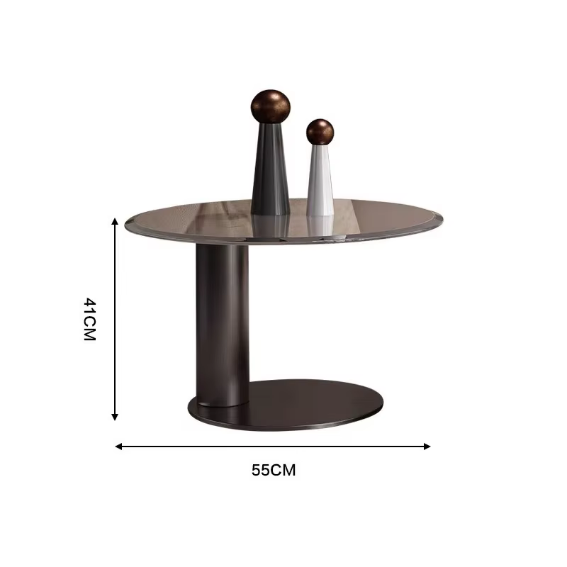 Table basse d'angle en bois avec rangement, ronde, moderne, pour salle à manger, hôtel, style vintag