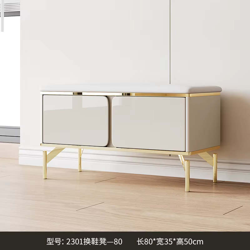 Meuble à chaussures blanc en bois pour chambre à coucher, rangement d'entrée, présentoir à chaussure