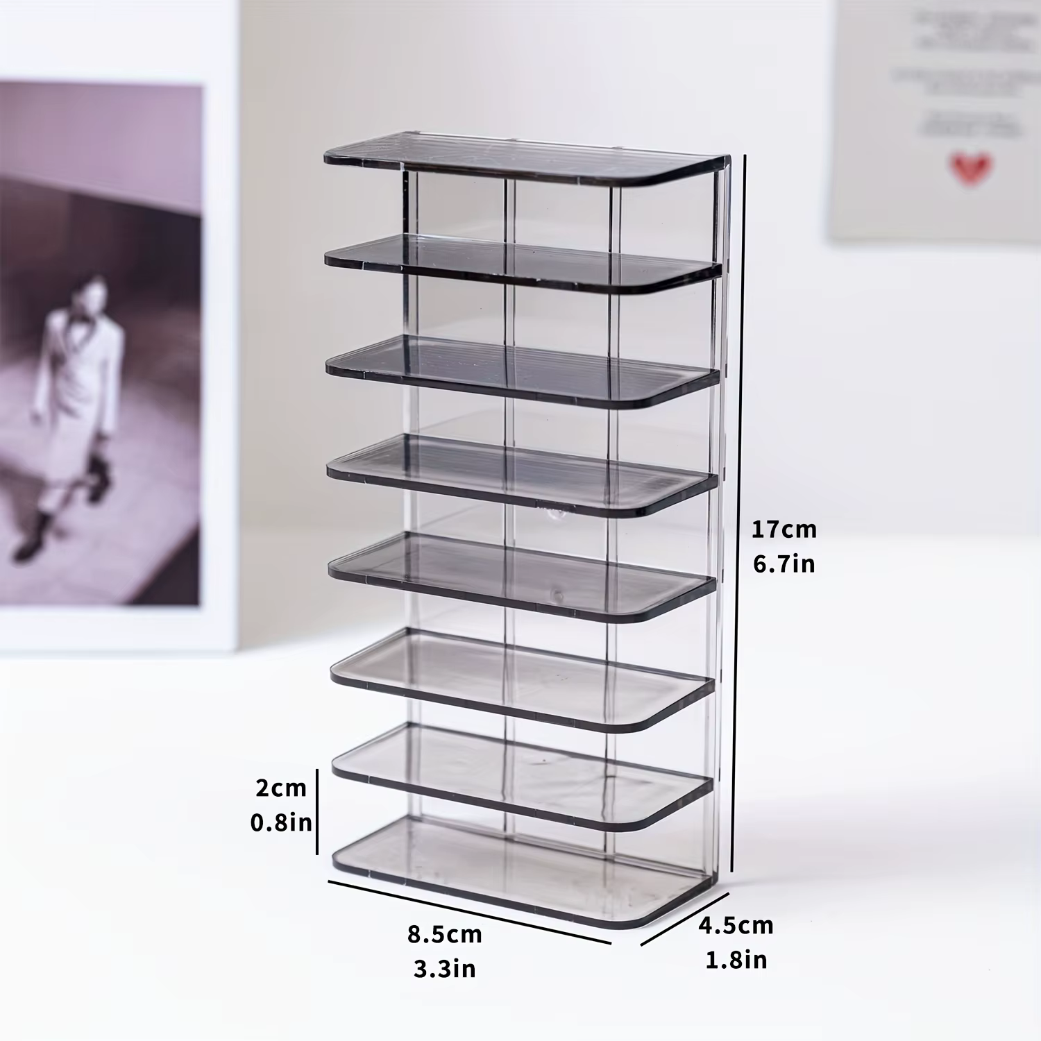 Boîte de rangement pour jouets modèle de voiture à 7 couches, stockée verticalement, d'une hauteur d