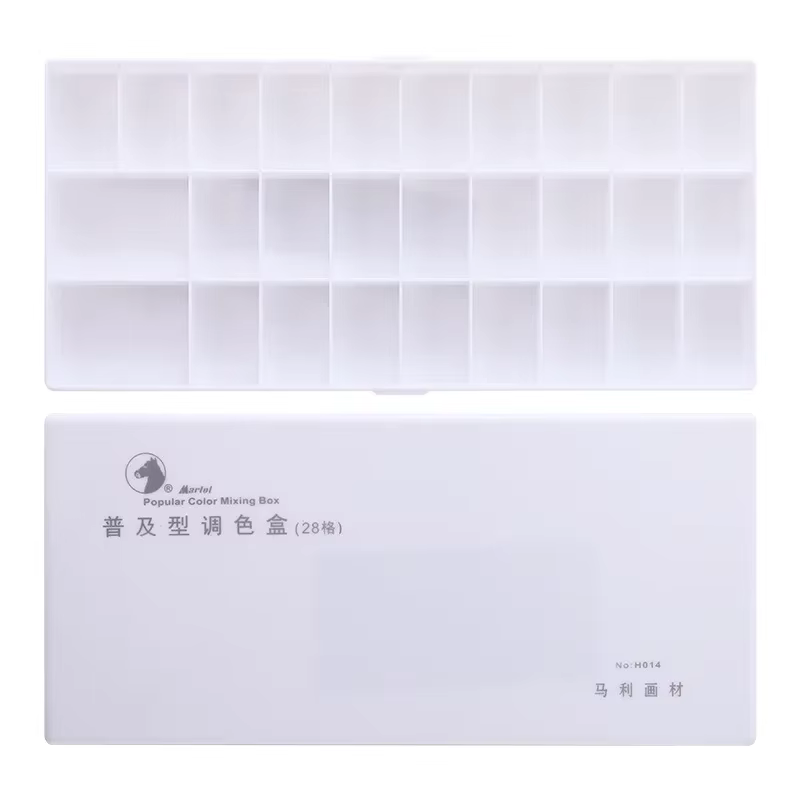 Boîte de couleurs à 28 grilles, Palette à rabat pour aquarelle, peinture spéciale pour étudiants, fo