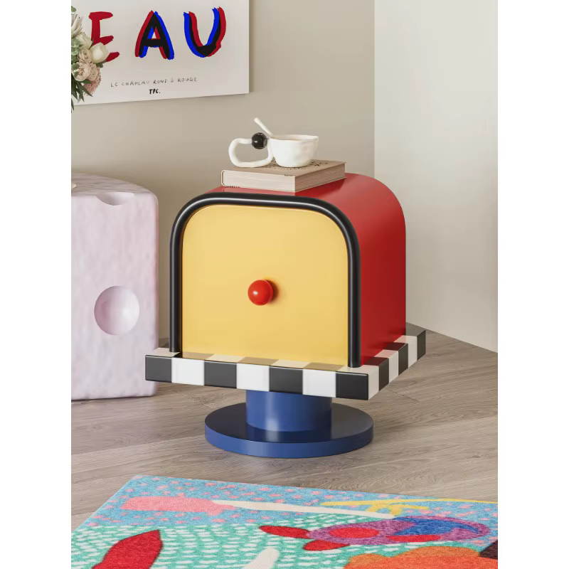 Table de chevet style crème couleur Dopamine, meuble de rangement créatif de style INS pour salon et