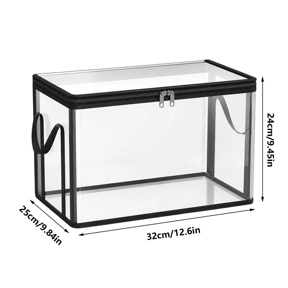 Boîte de rangement transparente avec couvercle, design empilable pour gagner de la place, adaptée au