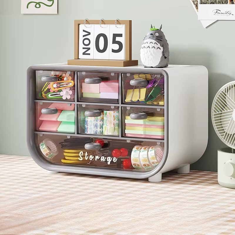 Nouvelle boîte de rangement de bureau pour bijoux et articles divers, grande capacité, avec comparti