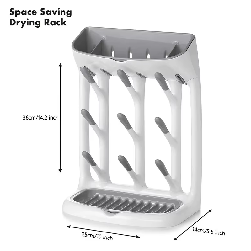 Égouttoir à biberons, support de séchage et de drainage pour biberons, boîte de rangement pour biber