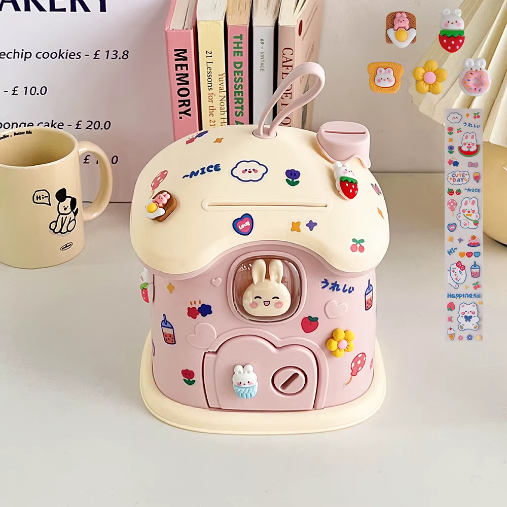 Boîte de rangement créative mignonne pour chambre plus lente, économies pour enfants, peut économise