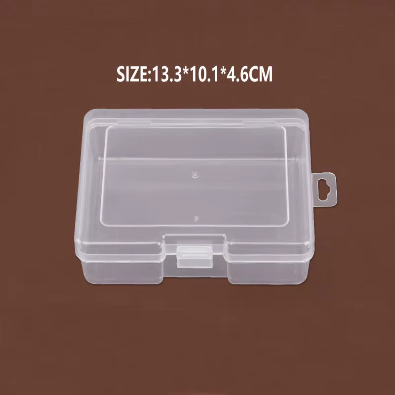 Boîte de conteneurs de stockage en plastique avec couvercle, boîte rectangulaire transparente de gra