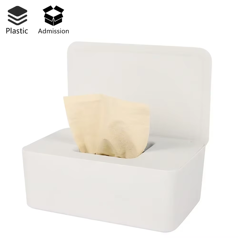 Boîte à mouchoirs humides anti-poussière avec couvercle, support de rangement de mouchoirs humides p