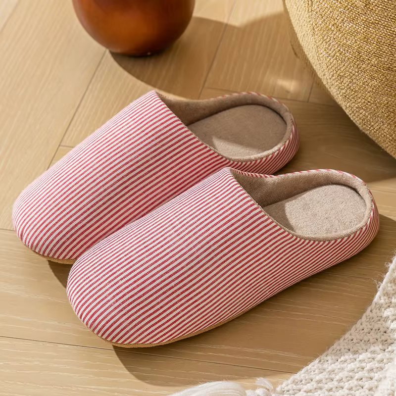 Chaussons minimalistes pour femmes, couleur unie, pour la maison, semelle souple légère, chaussures 
