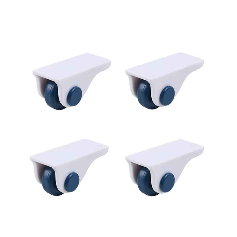 4/8 pièces boîte de rangement roulettes meubles rouleaux coulissants poubelle poulie auto-adhésive m