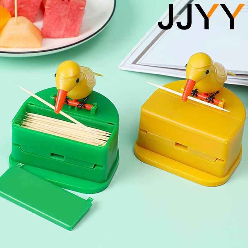JJYY boîte de rangement de cure-dents détachable boîte de cure-dents d'oiseau distributeur automatiq