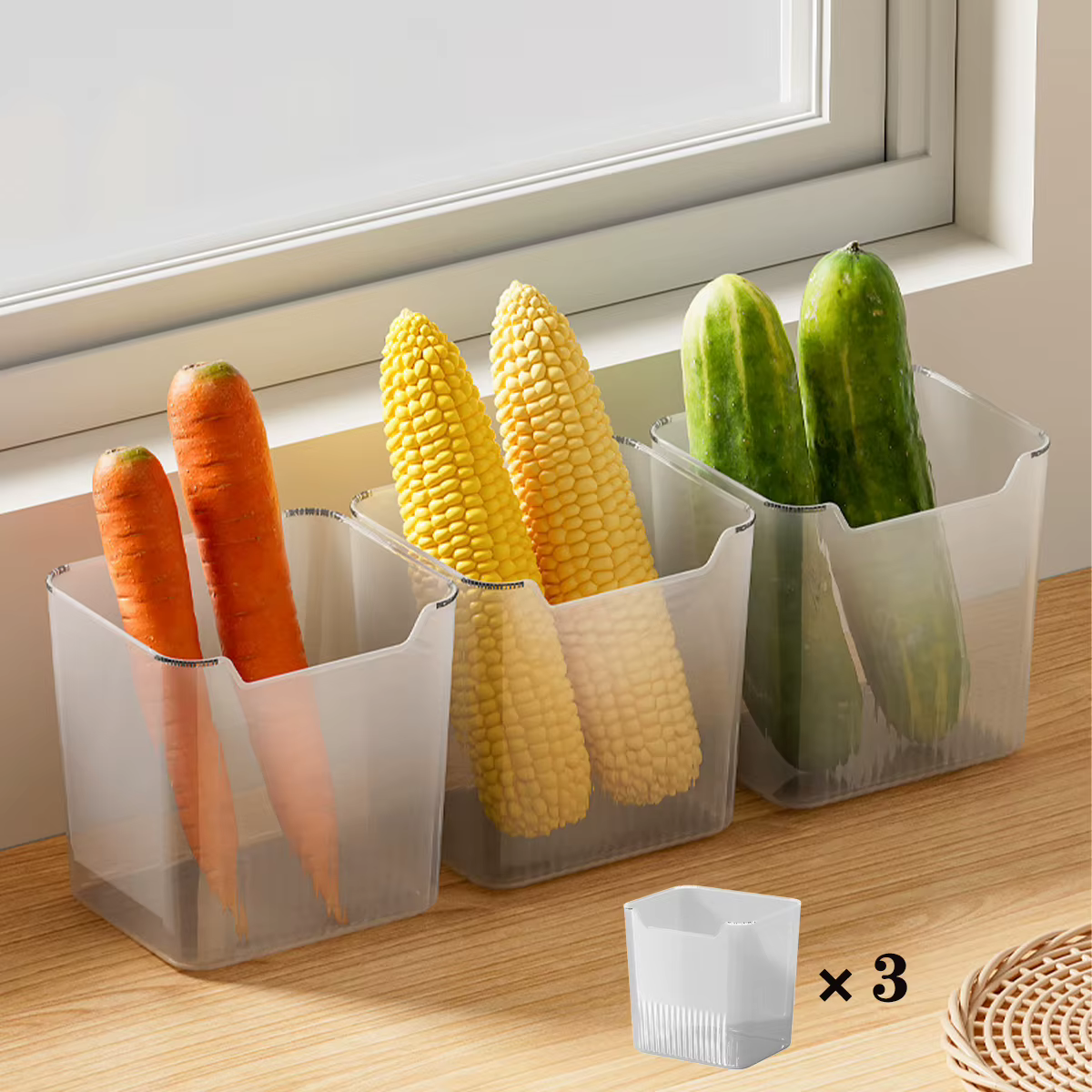 Boîte de rangement pour porte latérale de réfrigérateur, 3/6/9 pièces, organisateur de réfrigérateur
