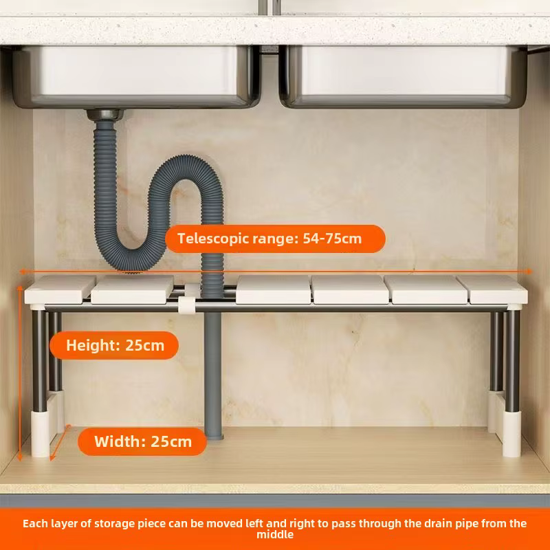 Support de rangement empilable pour garde-robe, cloison superposée, étagères de tri, support d'évier