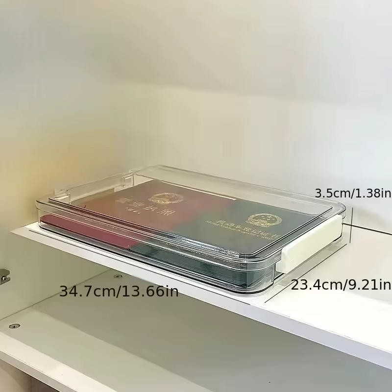 Boîte de rangement de bureau transparente en acrylique pour documents A4, organiseur de papiers d'ex