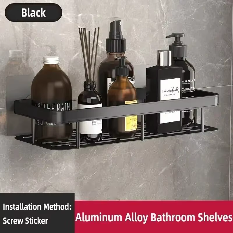 HOShelf-Étagère Murale de Douche, Rangement de Maquillage, Shampooing T1, Accessoires sans Perceuse