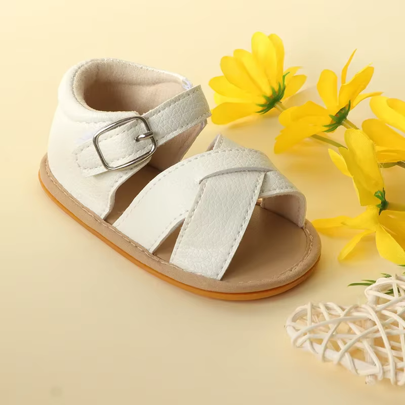Sandales Confortables à Semelle Souple pour Bébé de 0 à 18 Mois, Chaussures d'Été Antidérapantes pou