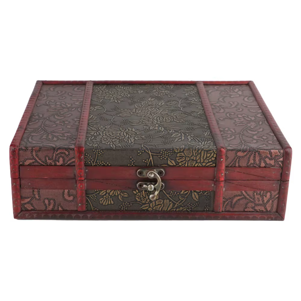 Boîte de rangement en bois artisanale avec couvercle, boîte de rangement élégante pour bijoux, desig