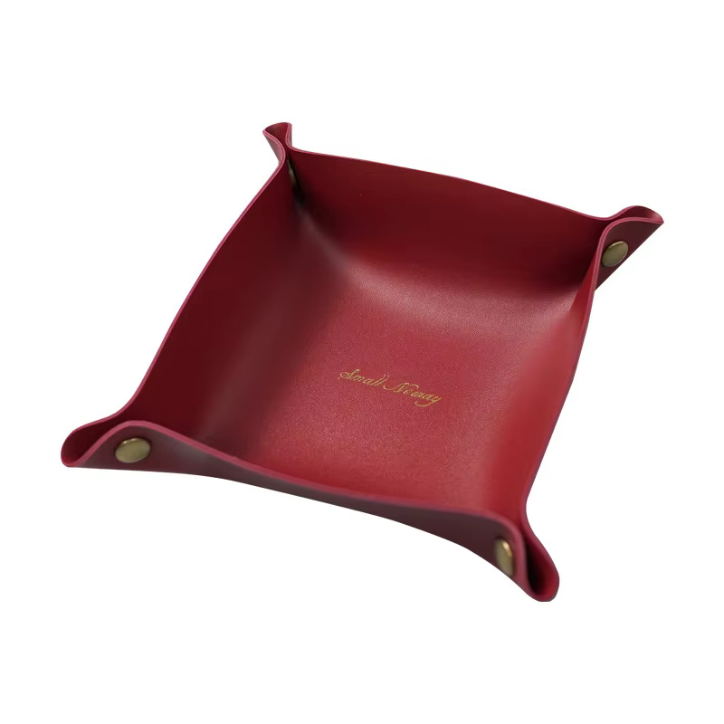 Plateau de rangement en cuir de Style nordique, organisateur de bureau pour clés, bijoux, boîte de r