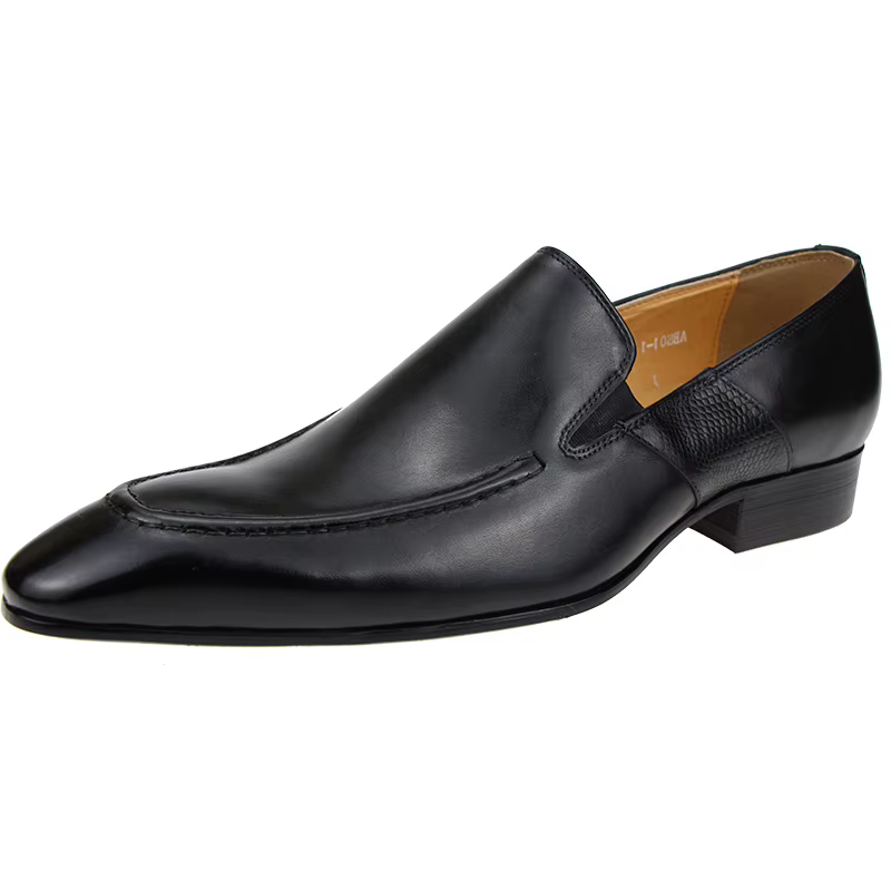 Chaussures en cuir de vache véritable purement faites à la main pour hommes, robe de mariée formelle