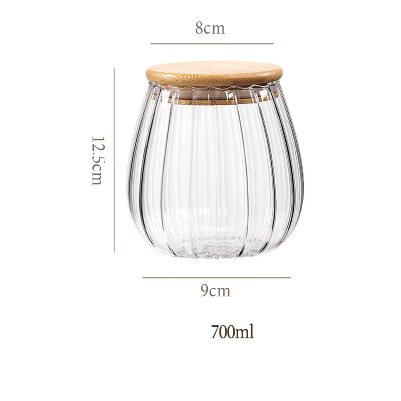 Récipient alimentaire bouteilles de stockage de cuisine pot hermétique en verre Grains thé grains de