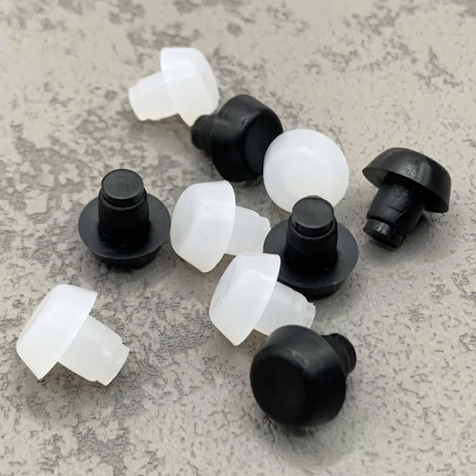 50 pièces 6mm dessus en verre meubles de Table pare-chocs intégré avec tige en caoutchouc trou de vi