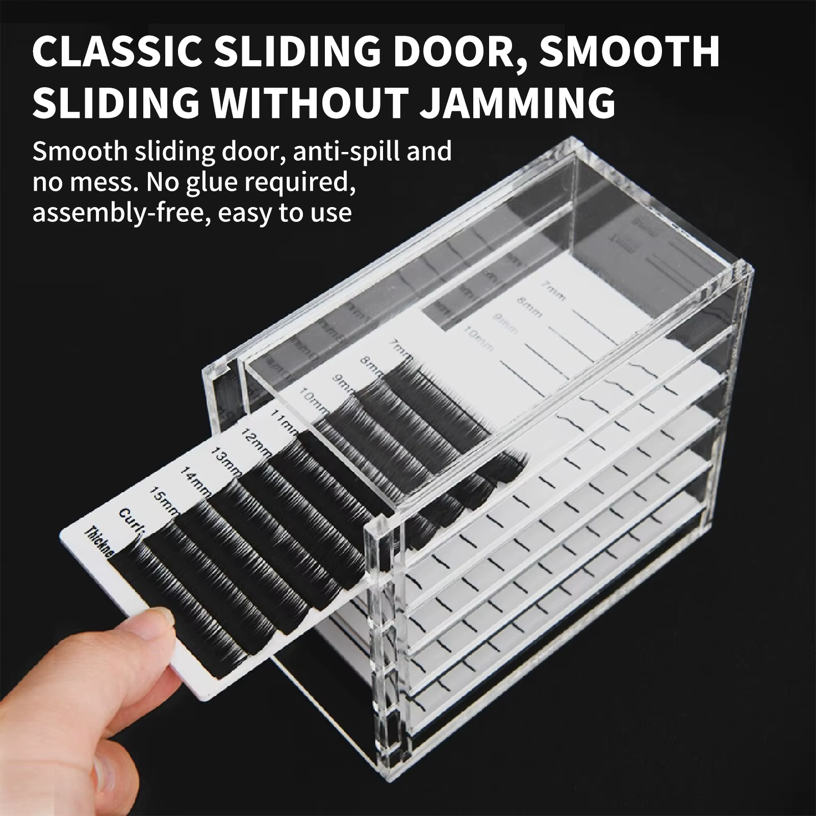 Boîte de rangement pour cils, utilisée pour ranger les faux cils avec 5 couches