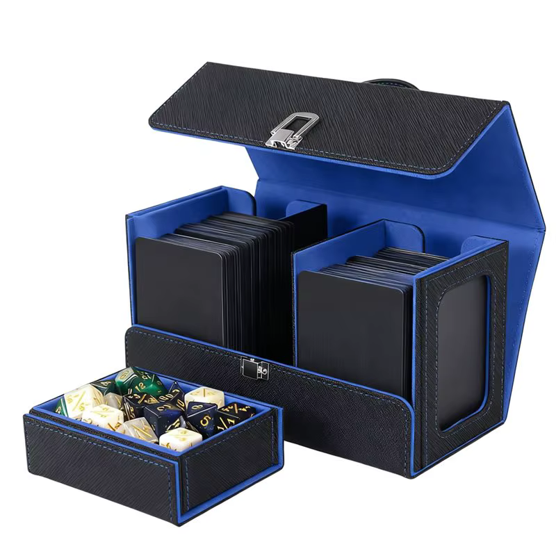 Boîte de rangement pour cartes de jeu B78B - Boîte de jeu avec poignée, chargement par le haut, magn