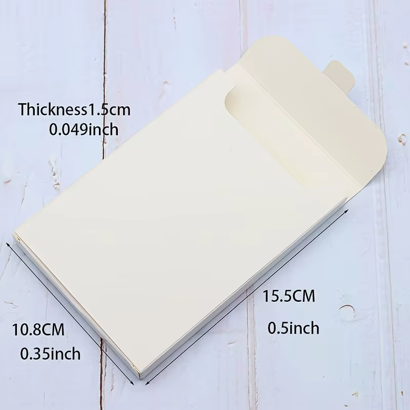 Lot de 50 boîtes à cartes postales en papier kraft, papier cartonné noir épais, boîte à cartes posta
