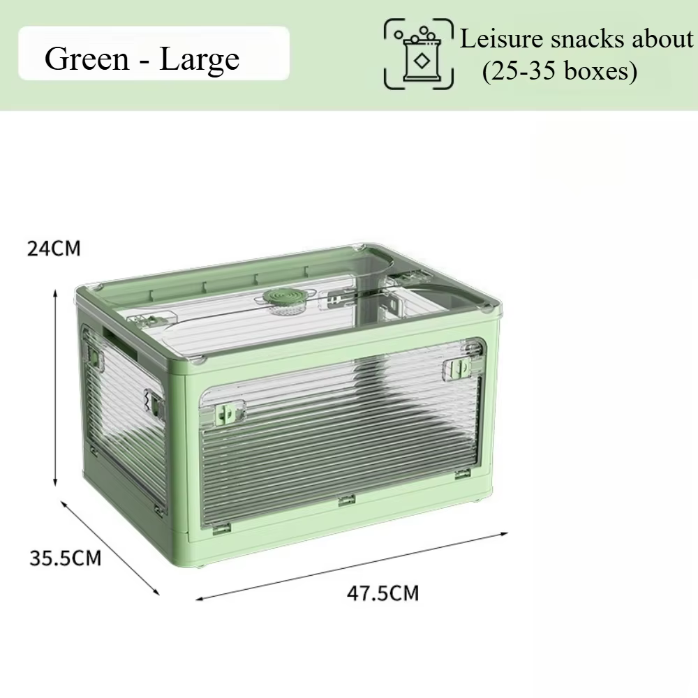 Armoire de rangement transparente pliable, grande capacité, boîte de rangement empilable à ouverture