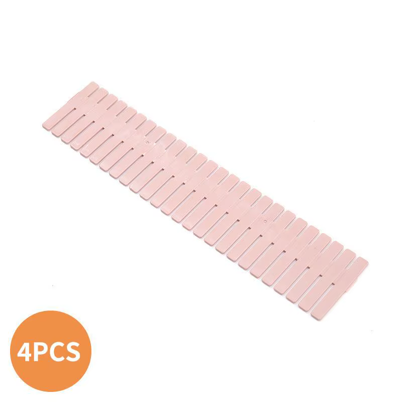 Lot de 4 séparateurs ajustables pour armoire de rangement domestique – Système de partition facile à