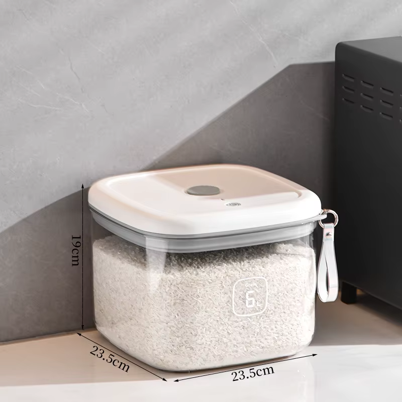 Seau à riz sous vide, cuisine, qualité alimentaire, anti-insectes, anti-humidité, boîte à riz, hermé