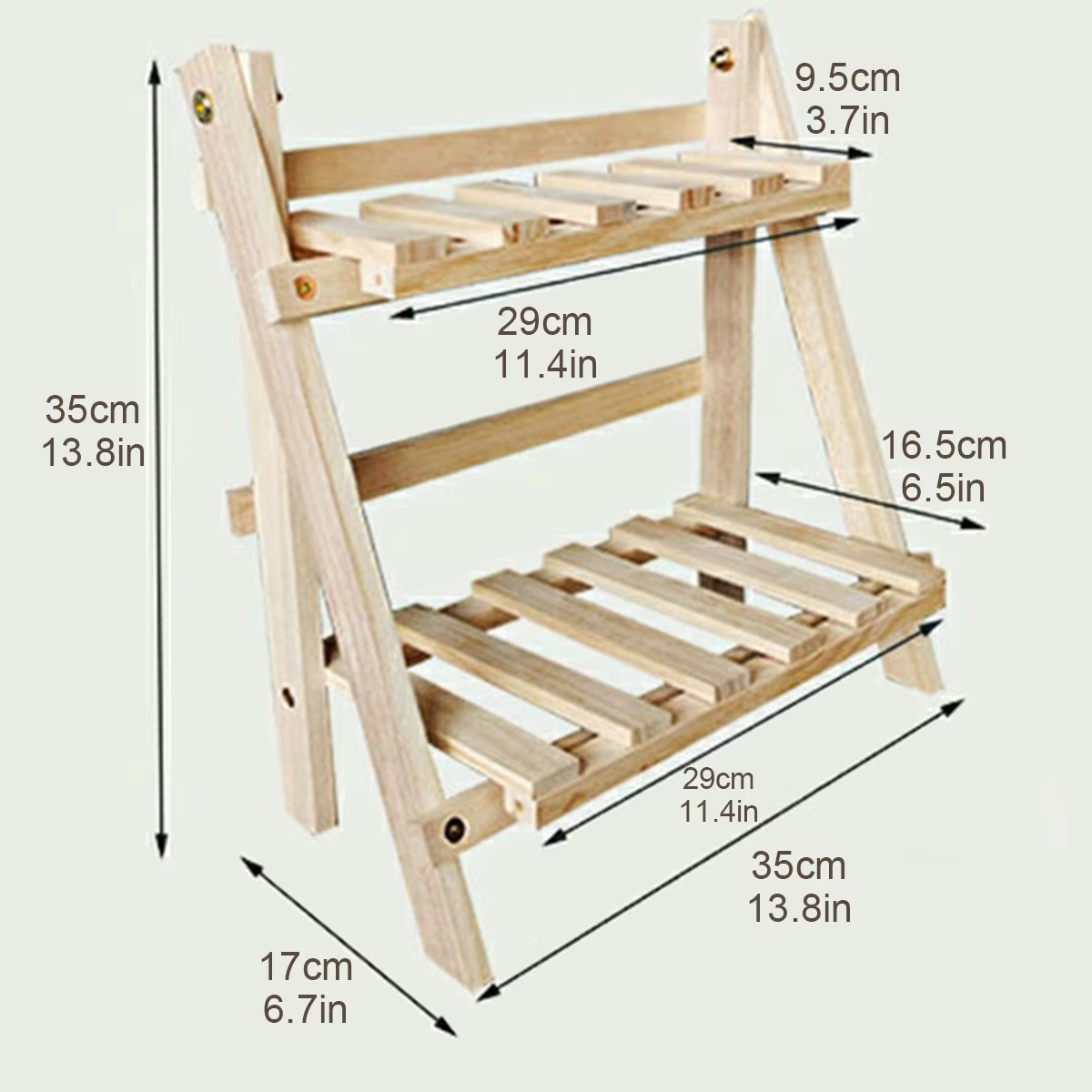 Support de rangement en bois pour bureau, Double couche, étagère d'angle pliante Simple, organisateu