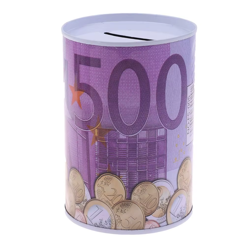 Boîte de rangement créative en fer blanc durable pour la décoration intérieure, tirelire décorative 