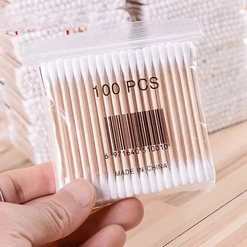 Boîte de rangement pour coton-tige, conteneur pour coton-tige à Double tête, couvercle carré Transpa