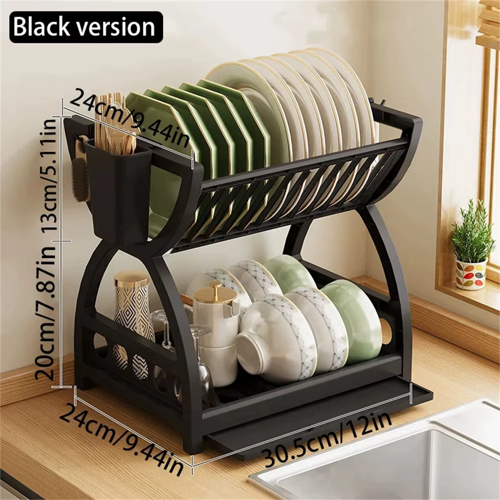 Étagère de rangement de cuisine, support de rangement pour bols et assiettes, égouttoir, boîte de ra