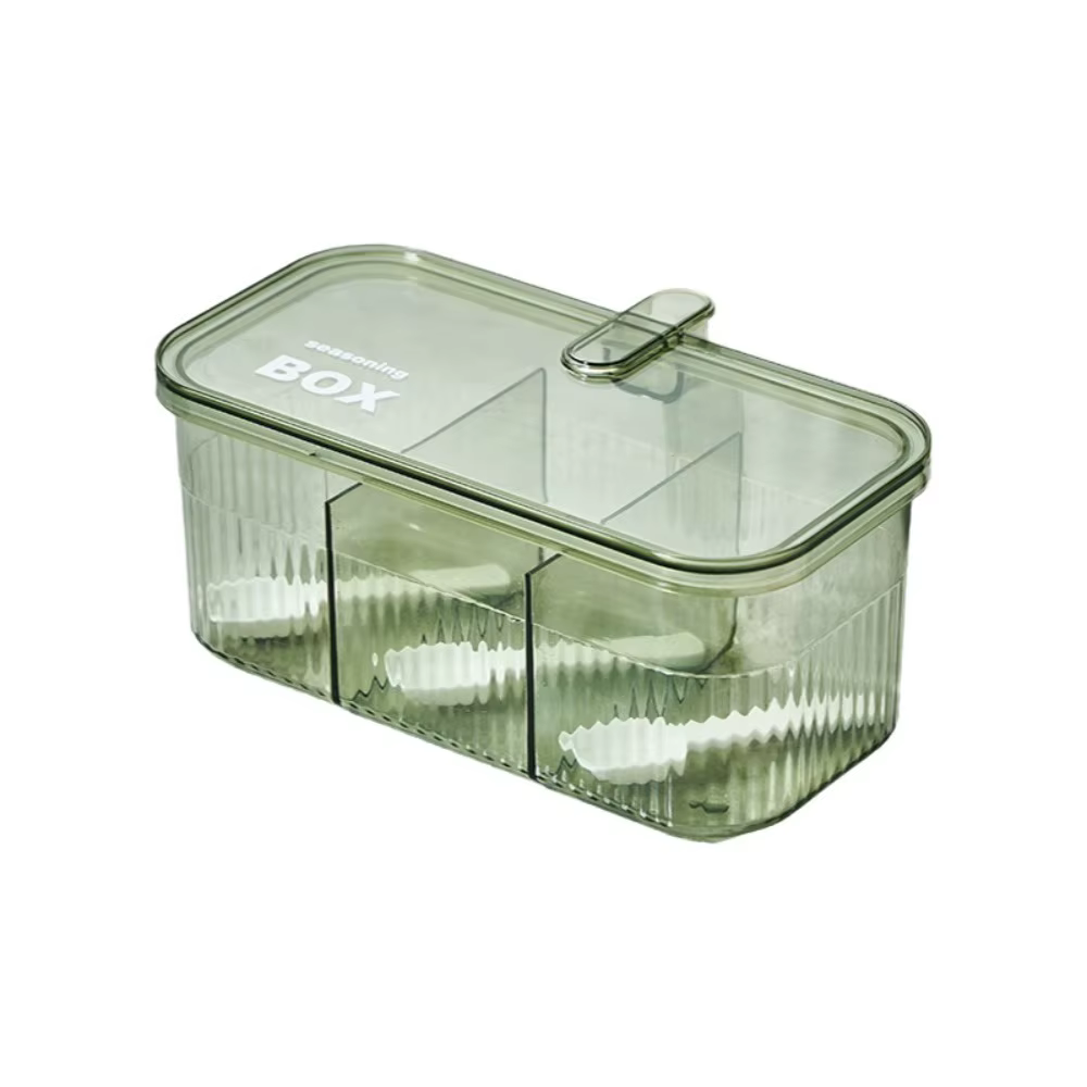 Boîte à assaisonnements anti-humidité facile à nettoyer, pot à assaisonnements en plastique hermétiq