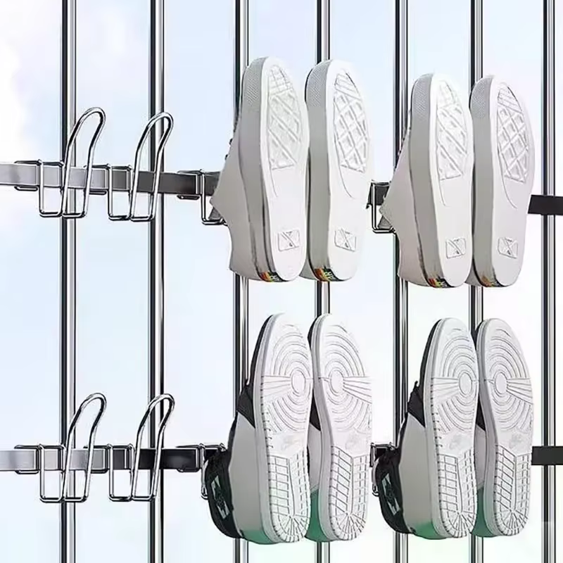 Présentoir innovant pour chaussures et étendoir en acier inoxydable