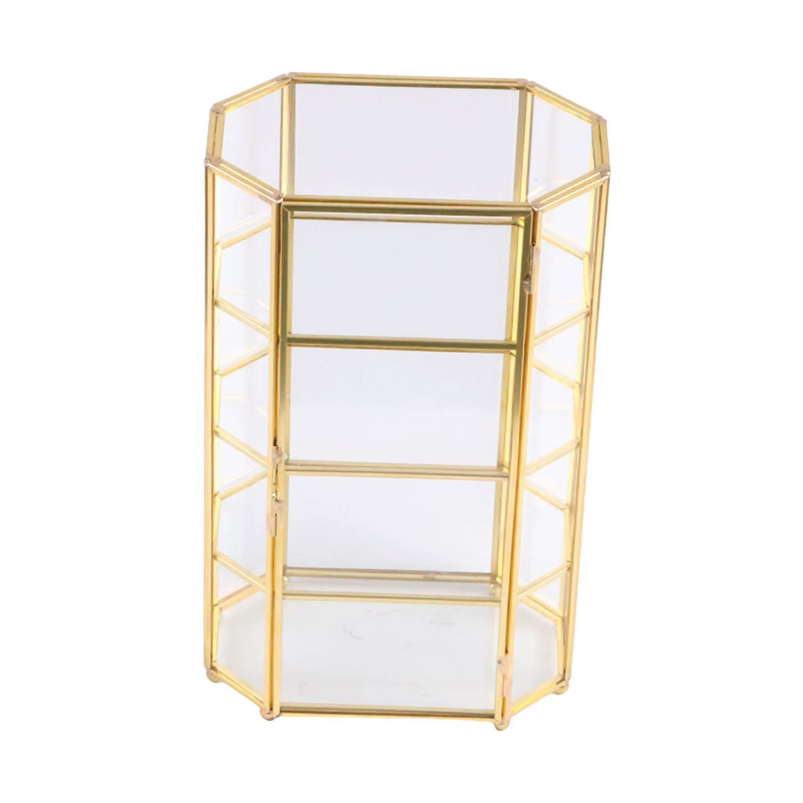 Boîte à bijoux en verre, présentoir à bijoux, décor de bureau Transparent, boîte à bibelots cadeau, 