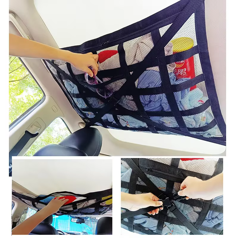 Sac de rangement universel pour plafond de voiture, filet de rangement pour camion, SUV, gain de pla