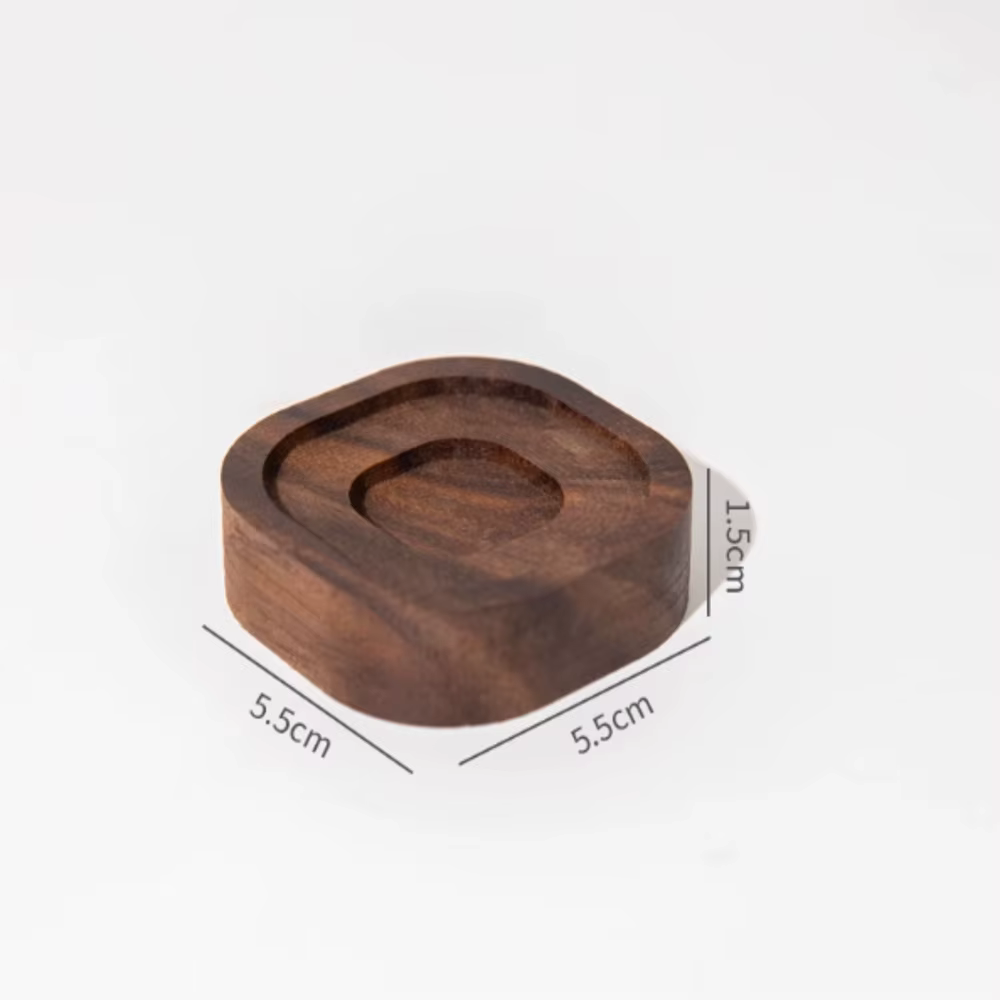Présentoir de bijoux en noyer, 1 pièce, présentoir d'accessoires, support d'anneau carré conique
