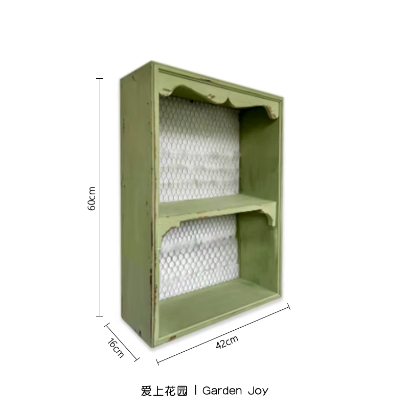 Armoire murale en bois massif, support de rangement multicouche pour pots de fleurs, décor de café V