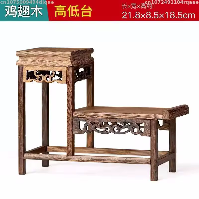 Mini présentoir en bois, étagère à niveaux connectée pour figurines, bonsaïs, petits vases, modèles 