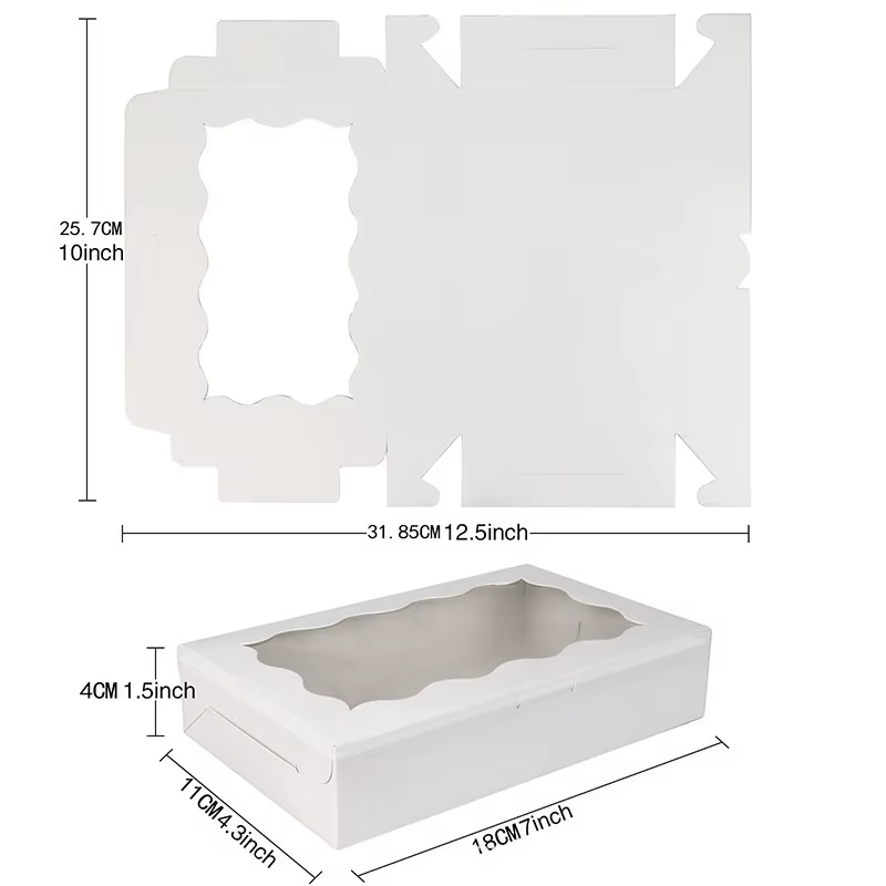 Cadeau pour elle/lui, 20 boîtes à biscuits avec fenêtre transparente, boîtes à bonbons, boîtes à pât