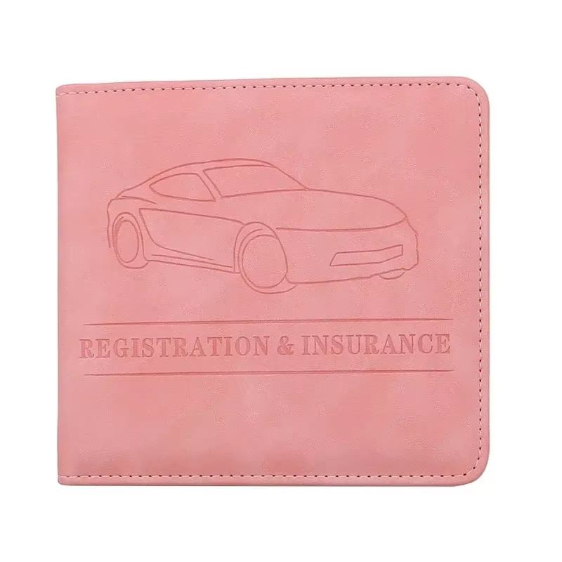 Porte-carte d'immatriculation de conduire et d'assurance, boîte à gants de véhicule en cuir, Documen